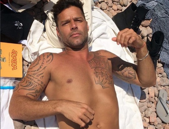 Ricky Martin de vacaciones. 