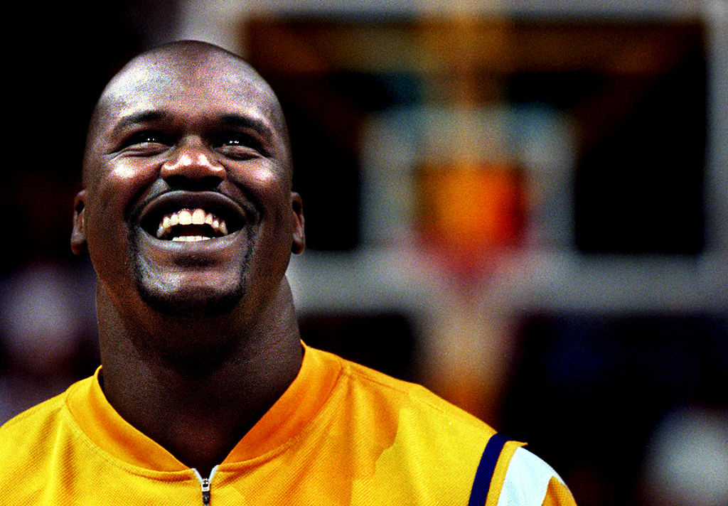 Lakers center Shaquille O'Neal before a recent game against Sacramento at the Staples Arena.