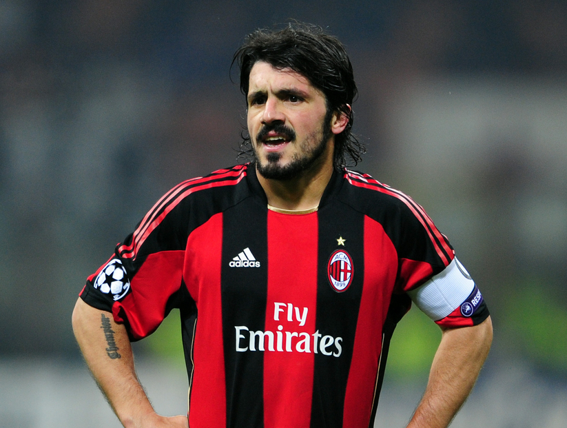 Gennaro Gattuso of AC Milan looks frustrated