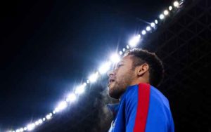 SAN SEBASTIAN, SPAIN - JANUARY 19:  Neymar Jr. of FC Barcelona looks on prior to kick-off during the Copa del Rey quarter-final first leg match between Real Sociedad and FC Barcelona at Anoeta stadium on January 19, 2017 in San Sebastian, Spain.  (Photo by David Ramos/Getty Images)
